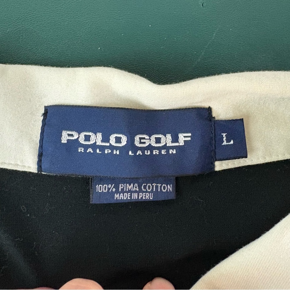 Polo Golf Ralph Lauren Men’s L Pima Cotton Stretch Polo Black PonyLogo (960 - Picture 4 of 5